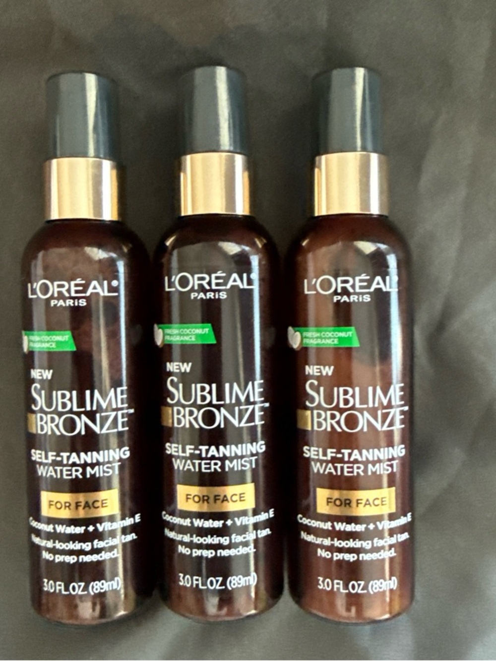 L'Oreal Sublime Bronze Self-Tanning Water Mist – Set of 3